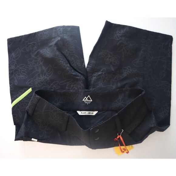 Wild Rye Women's Sz 6 Black Lotus Greyscale Freda 7" Bike Shorts - Picture 3 of 9